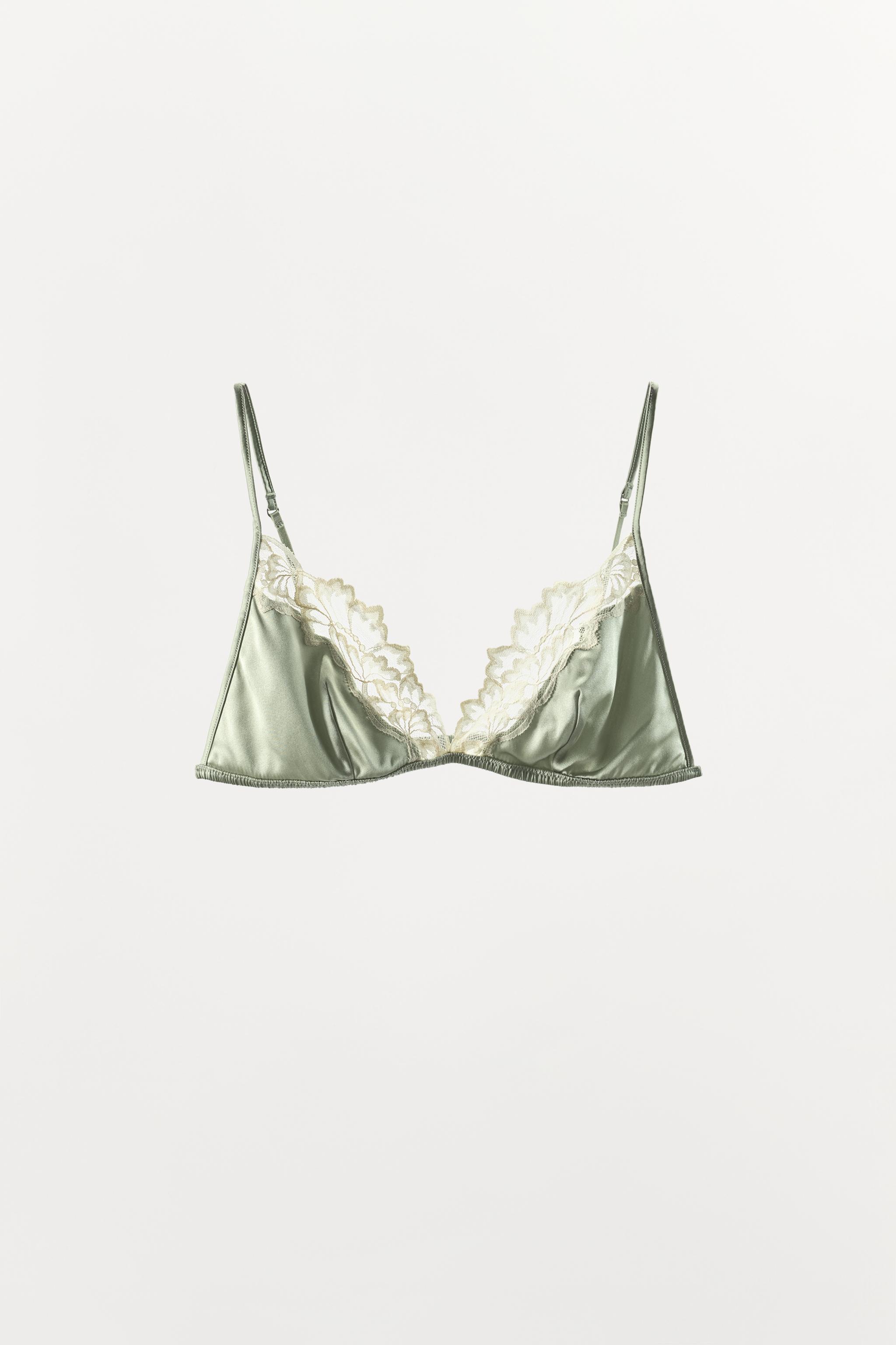 SILK AND LACE TRIANGLE BRA